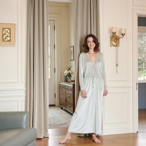 Lazzzy Beige Velvet Curtains Neutral Rod Pocket 52×90 Inch 2 Panels | Soft Velvet, Room Darkening, For Bedroom & Living Space, Light Shifting Texture, Elegant Drape, Cozy - color: R | Beige, size: 52"W x 90"L (Pack of 2)