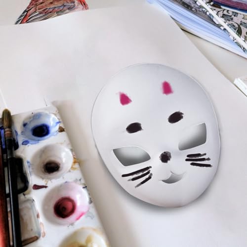 Blank DIY Therian Masks, Face Mask to Hand-Painting, Fursuit Head Base Furry Therian Mask, Costume Props for Cosplay - color: C-1
