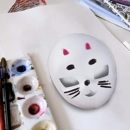 Blank DIY Therian Masks, Face Mask to Hand-Painting, Fursuit Head Base Furry Therian Mask, Costume Props for Cosplay - color: C-1