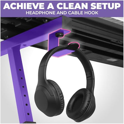 Liquid Stands Piano Keyboard Stand - Z Style Adjustable and Portable Heavy Duty Music Stand for Kids and Adults -Fits 54-88 Key Electric Pianos - Sturdy Musical Keyboard Stand (Purple) - color: Purple