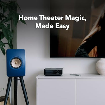 WiiM Amp Ultra Stereo Streaming Amplifier, HDMI ARC & RoomFit, Silver | Upgrade Passive Speakers with 100W/ch at 8Ω, Hi-Res Sound, Touchscreen Control, RoomFit Correction, and Multi-room Audio - color: Silver