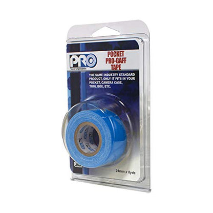 Pro Tapes Pocket Gaff Tape 1 inch (24mm) x 6 Yards Length Electric Blue Matte. Pocket Size Gaffers Tape. Made in The USA. Holds Tight, Easy to Remove. - color: Electric Blue, size: 1 inch