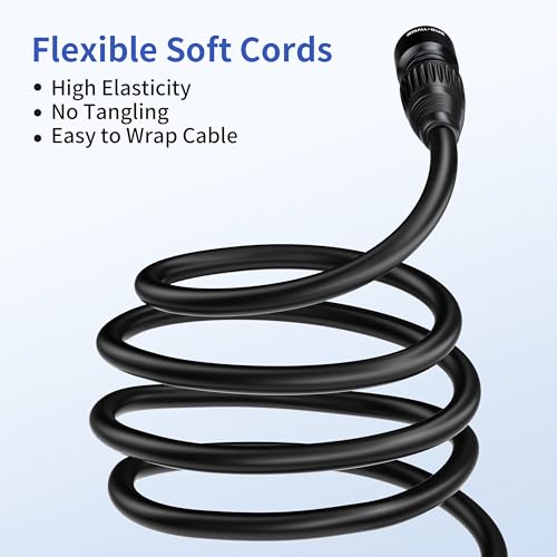 SMALL-EYE 5 Pin DMX Cables 10 ft 4-Pack, 4-Core Male to Female | 16Ω Optimized Impedance, Stable Signal Transmission, Reliable Connector Fit, Professional Lighting Systems - size: 10 feet -4 Packs