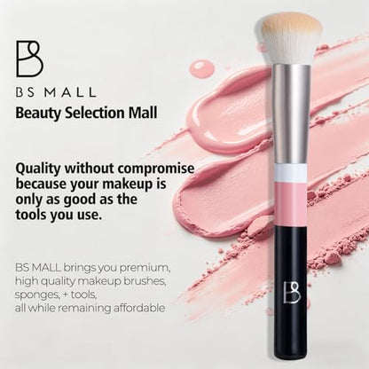 BS-MALL Makeup Brushes Set with Bag 14 Pcs, Travel Friendly Brush Set for Women, Powder Blush Eyeshadow Concealer Foundation Brush, Multi Purpose Daily Use Makeup Brush Kit