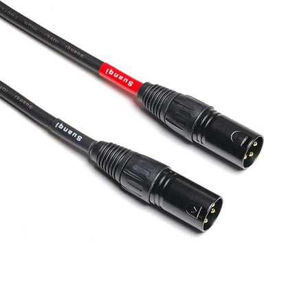 XLR Male to 1/4 inch TRS Female Adapter Cable, 6 inch, 2 Pack (XLR Male to TRS Female) - style: XLR Male to TRS Female