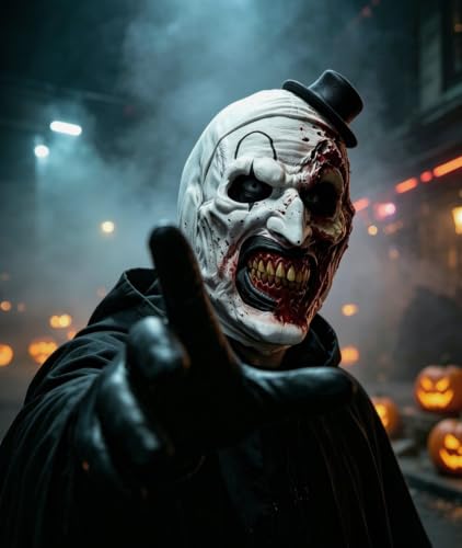 Art The Clown Mask Scary Killer Clown Masks Full Head Latex Halloween Terrifier Costume For Adults - color: Rottenclown