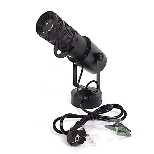 15W White LED Pin Spot Light, Follow-spot Light with 4 Apertures for DJ Disco Party Wedding Stage Effect Lighting, 5500K
