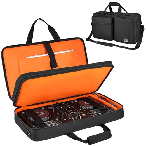 DJ Controller Case Compatible with Pioneer DDJ SR/Numark Mixstream Pro Go | DJ Bag fits for Pioneer DDJ SR2/RR/DDJ-REV1/Denon MC4000/Numark Mixtrack 3/Hercules Inpulse 500(23.5 x 13.5 x 2.5 in) - size: M(23.5 x 13.5 x 2.5 in)