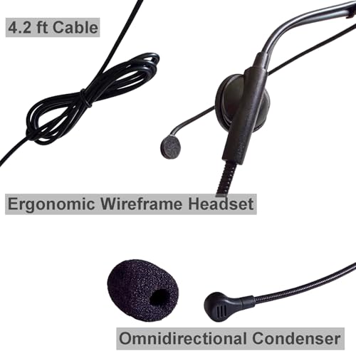 Replacement Headset Microphone Compatible with Shure Wireless Bodypacks–Condenser Headworn Mic with TA4F Mini 4-Pin Connector for Shure Bodypacks Transmitters for Singers, Speakers,Performers - size: Mini 4 Pin XLR (TA4F) - Headset