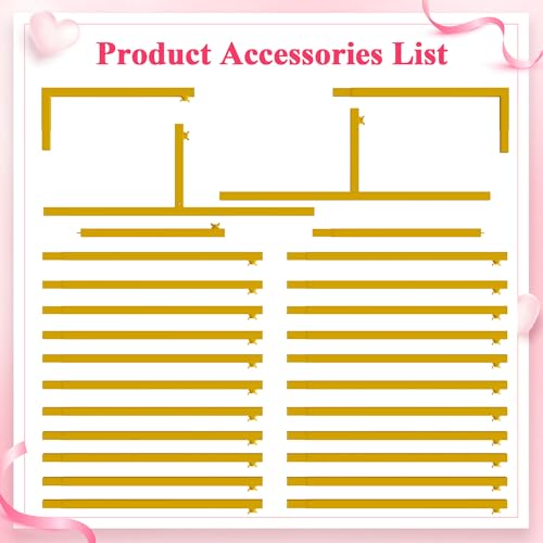 Wokceer Square Wedding Arch Backdrop Stand Gold Metal Arch 8FT x 8FT - color: Gold, size: 8FT x 8FT