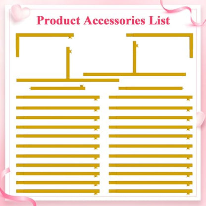 Wokceer Square Wedding Arch Backdrop Stand Gold Metal Arch 8FT x 8FT - color: Gold, size: 8FT x 8FT