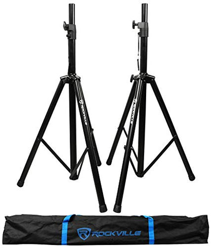 Rockville KPS10 10" 3-Way Karaoke Speaker Pair Bundle with RVSS2 Stands