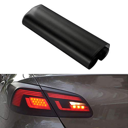 KOMAS 12” X 48” Tint Vinyl Film Sticker Sheet Roll for Car Headlight, Tail Lights, Fog Lights with Squeegee + Cutter (Matt Black) - color: Matt Black