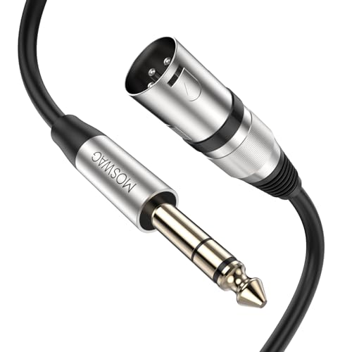 MOSWAG 1/4" to XLR Cable, 6.35mm TRS to XLR Male Balanced Cable, 6.6FT/2M - size: 6.6FT/2M