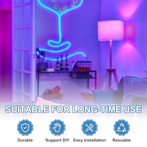PATIKIL LED Strip Light Clips, 48pcs Mounting Bracket Fixing Clips Plastic Clamp Holders with 304 Stainless Steel Screws for 19mm-20.4mm Width Neon RGB Light Cable Ribbon - size: 19mm-20.4mm