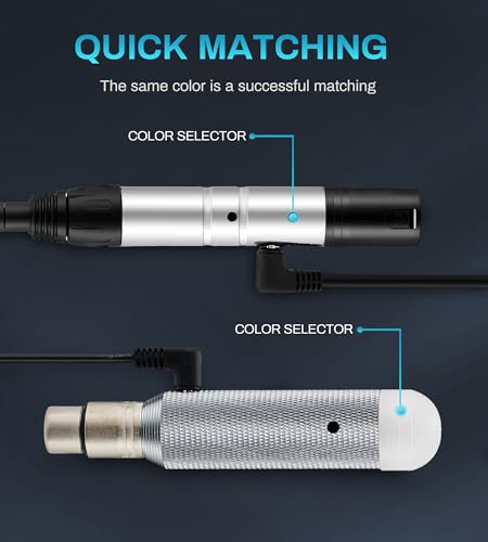 Wireless DMX Built-in Battery, Dj 2.4G Wireless DMX Receiver DMX512 Transmitter 5 Receivers & 1 Transmitter with Bag Adapter for Led Stage Disco Party Bar Lighting