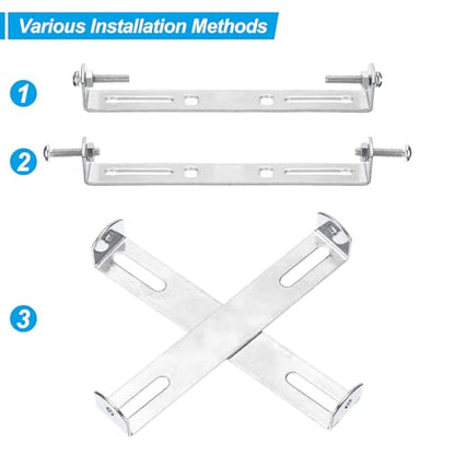 PATIKIL 200mm Ceiling Light Plate Kit, 1 Set Light Fixture Mounting Bracket Plate Steel Crossbar for Home Pendant Wall Light with Screw Washer Nut 2 Color Cap - size: 200mm