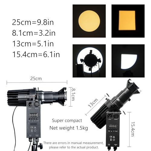 ZVH EXPO 40 ellipsoidal spotlight,ellipsoidal light,LED stage light,Four interchangeable lens angles of19°26°36°50°are available,manual,DMX,church,exhibition, gallery/stage spotlight (3200k-5600K)3pin