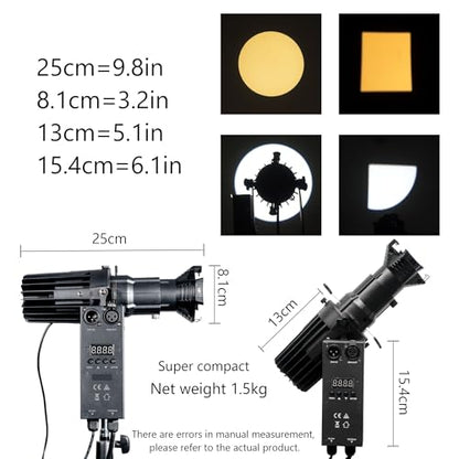 ZVH EXPO 40 ellipsoidal spotlight,ellipsoidal light,LED stage light,Four interchangeable lens angles of19°26°36°50°are available,manual,DMX,church,exhibition, gallery/stage spotlight (3200k-5600K)3pin