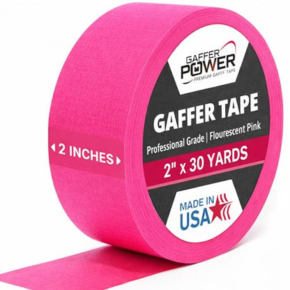 Gaffer Power Fluorescent Pink Gaffer Tape 2 Inch x 30 Yards, 11.5 Mil - color: Pink, size: 2 inches x 30 yards | 1 pack