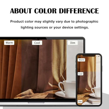 jinchan Velvet Blackout Curtains for Bedroom 84 Inch Long Thermal Insulated Living Room Darkening Curtains Luxury Gold Brown Room Curtain Plush Light Blocking Privacy Window Drapery Rod Pocket 1 Panel - color: Gold Brown, size: 52"W x 84"L (Pack of 1)