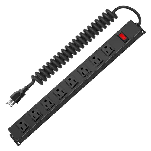 HHSOET Heavy Duty Power Strip, Spring Cord, 6FT, 1 - size: 6ft