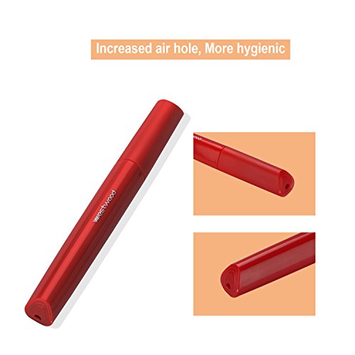 Portable Travel Toothbrush Case, Plastic Container Toothbrush Holder Brushes Box Breathable Design with Air Hole More Hygienic Toothbrush Tube for Home Daily Business Office (Red) - color: Red