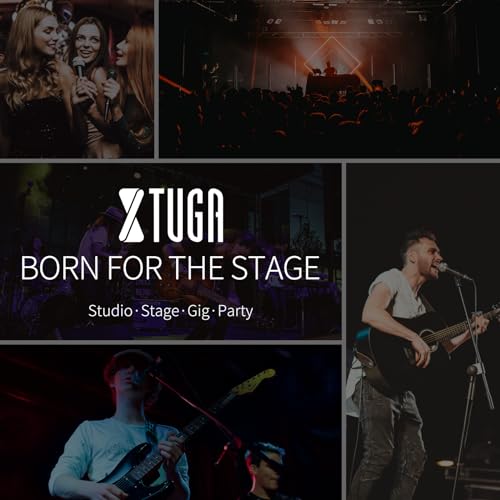 XTUGA in Ear Monitor System Delivering Zero Latency Audio Mixes with 250-350ft Range, Built-in Limiter Circuit and 2-Channel UHF Frequencies for Live Band Performance Monitoring (IEM1200 2 Bodypacks) - size: 2 Bodypacks