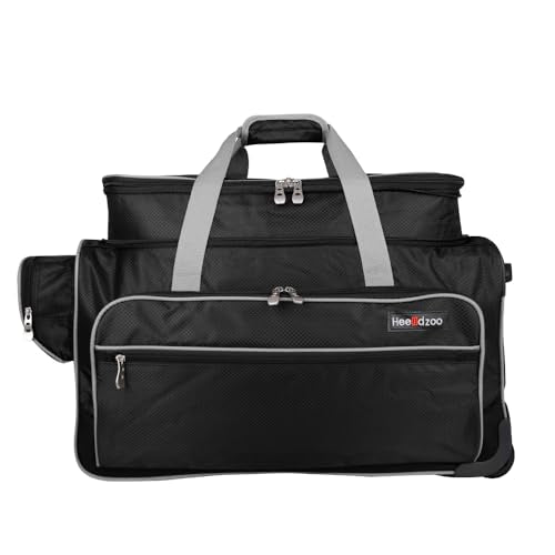 Dance Bag with Garment Rack,23inch Dance Competition Garment Bags with Clothes Rack,Suitcase,Rolling Duffle for Travel, Wheeled Drop-Bottom Upright Luggage Closet Suitcase(Expand-Grey) - color: 23inch Expand-Grey