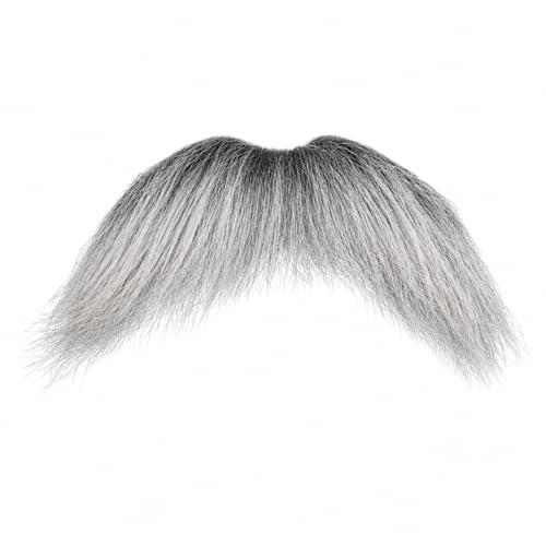 Honcloud DIY Self Adhesive Novelty Fake Mustache Facial Hair - color: Silver White