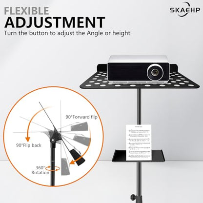 Sheet Music Stand, Metal Portable Music Stand | XL Sheet Music Folder 17" x 14", Carrying Bag, Phone Holder, Light and Clip