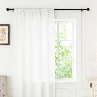 nanbowang Bleach Velvet Curtains - White 42 Inches Width 63 Inches Long Soft Curtain Rod Pocket Thermal Insulated Window Treatment for Bedroom 2 Panels - color: Bleach, size: 42"W x 63"L (Pack of 2)