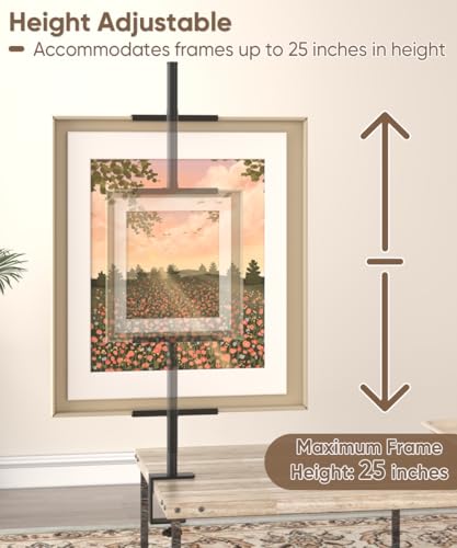 Mondazie Adjustable Tabletop Easel Stand with Clamp for Sign, Black - color: Black, size: 27.1'' High - Clamp