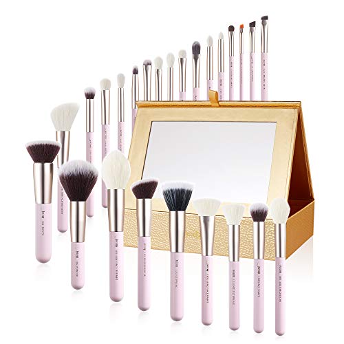 Jessup Makeup Brushes Set Professional Makeup Brush Eyeshadow Blending Powder Foundation Blusher Concealer 25pcs with Cosmetics Storage Box, Blushing Bride T295 - color: X-Blushing Bride+Storage Box