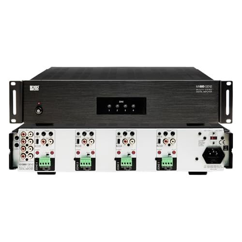 OSD Audio MX880 GEN2 4 Zone Amplifier 8Ch x 80W, Class D, Front Panel On/Off Buttons, Distributed Audio - color: 8 Channel, size: 80W x 8