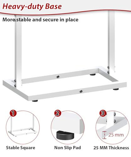 22" × 28" Sign Holder Floor Stand, Double-side Poster Banner Stand for Board & Foam Display, Heavy-duty Pedestal Sign Standing for Business, Office, Trade Show, Mall Advertising, Wedding, White