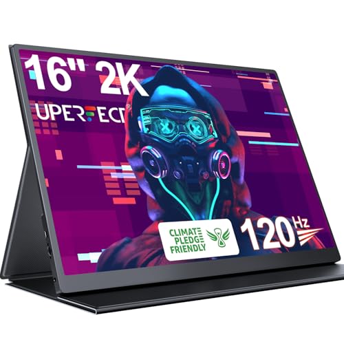 UPERFECT 16" 2K 120Hz Portable Monitor, 2560x1600 Portable Gaming Monitor - size: 16"