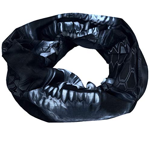 Neck Gaiter Shield Scarf Bandana Face Mask Seamless UV Protection for Motorcycle Cycling Riding Running Headbands - color: Skull Teeth-black