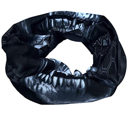 Neck Gaiter Shield Scarf Bandana Face Mask Seamless UV Protection for Motorcycle Cycling Riding Running Headbands - color: Skull Teeth-black