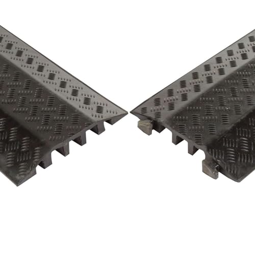 Drop Over Cable Protector, 3-Channel, 1.375" OD, 2,000 lb/Axle, Guardian | Cord cover, easy set up, lay over wires, drive-over ramp - size: 3-Channel