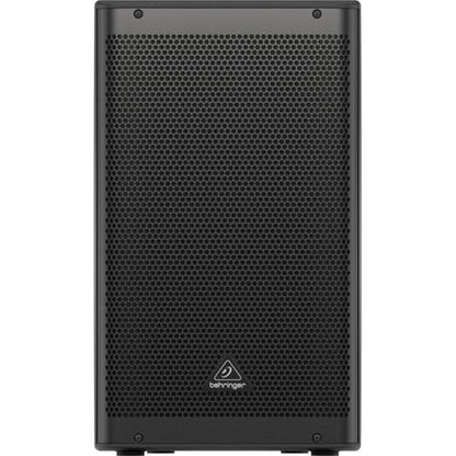 Behringer DR112DSP Active 1200W 12" PA Speaker System with DSP & 2-Ch Mixer, Bundle with Turnstile Audio Speaker Stand, XLR M to F Cable 25'