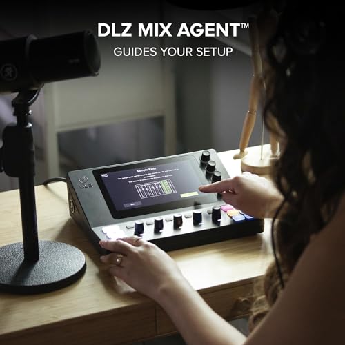 Mackie DLZ Creator XS Adaptive Digital Mixer for Podcasting, Streaming and YouTube with User Modes, Mix Agent Technology, Auto Mix, Onyx80 Mic Preamps - style: DLZ Creator XS
