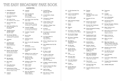 The Easy Broadway Fake Book: Over 100 Songs in the Key of C | Piano Sheet Music Songbook for C Instruments | 2nd Edition with Melody Lyrics Simplified Chords | Broadway Musical Collection