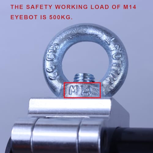 Sarknoah.Silver 2" Wide Heavy Duty Truss Clamp With Eye Bolt Ring Fit Tube For (1.5-2)" /(38-52) mm Truss .Half Coupler Truss Eye Clamps For Speakers LED Video Wall LED Screen Display - color: Silver