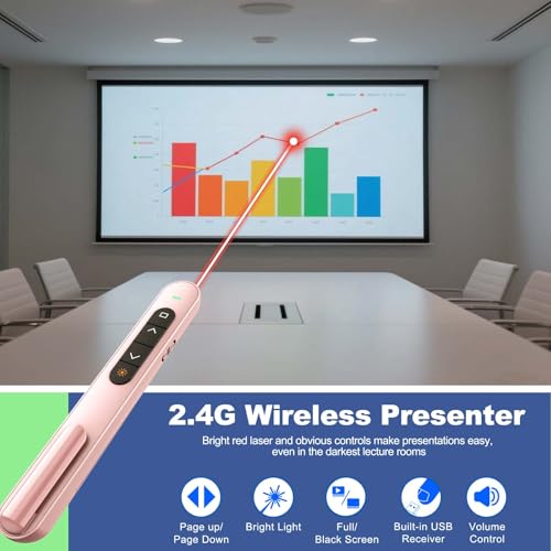 QUI Presenter Clicker USB A&C Bundle | Pen-Shaped Pink & Remote-Shaped Purple
