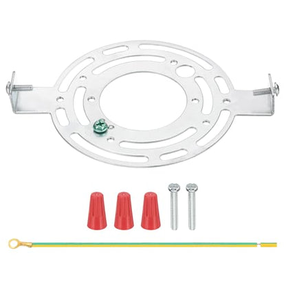 PATIKIL 140mm (5.5") Universal Light Fixture Mounting Bracket Kit, Light Crossbar Round Ceiling Plate with Screw for Wall Lights Ceiling Lighting Pendant Chandelier - size: 140mm
