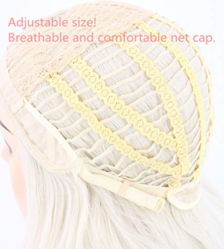 Topcosplay Women Wigs Beige Long Curly Wavy Cosplay Halloween Costume Party Wigs - color: Beige