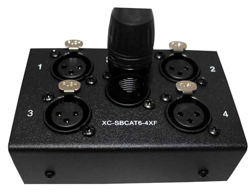 Prox XC-SBCAT6-4XF 4-Channel XLR-F CAT6 Audio/DMX Portable Snake Box