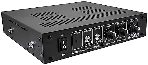Earthquake Sound XJ-300ST Home Audio 300W Class J Stereo Modular Power Amplifier - Mono, 2, and 2.1 Channel for Passive Speakers, Subwoofers, and Tactile Transducers