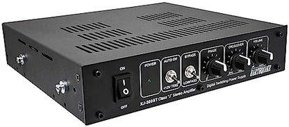 Earthquake Sound XJ-300ST Home Audio 300W Class J Stereo Modular Power Amplifier - Mono, 2, and 2.1 Channel for Passive Speakers, Subwoofers, and Tactile Transducers